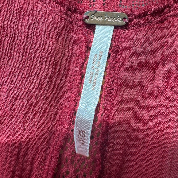 Free People Raspberry Knit Top - Picture 7 of 7